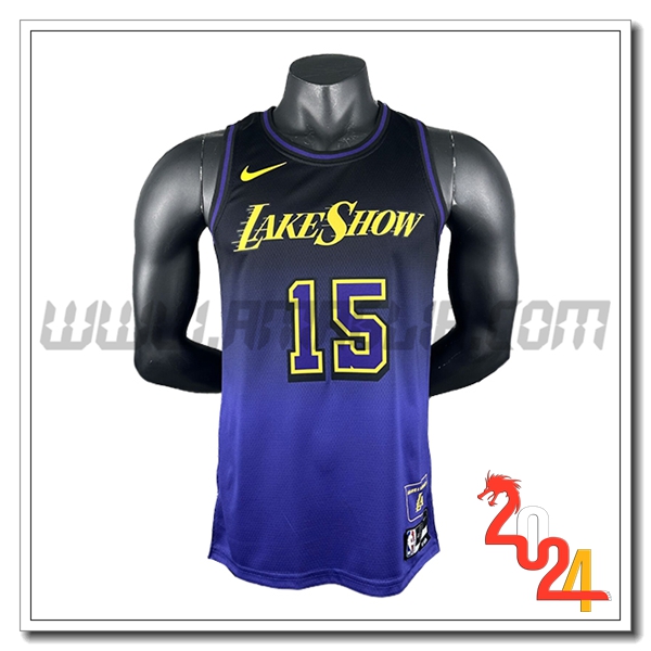 Maglia Los Angeles Lakers (REAVES #15) 2024/25 viola/Nero