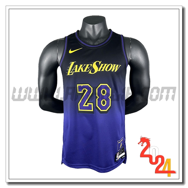 Maglia Los Angeles Lakers (HACHIMURA #28) 2024/25 viola/Nero