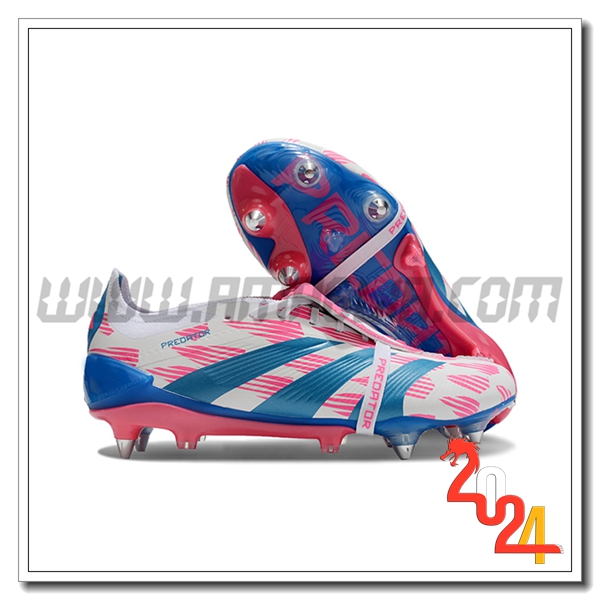 Adidas Scarpe Da Calcio Predator Elite Tongue SG Bianco/Rosa/Blu