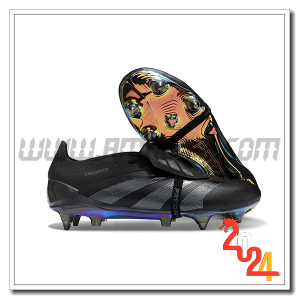 Adidas Scarpe Da Calcio Predator Elite Tongue SG Nero/Grigio -02