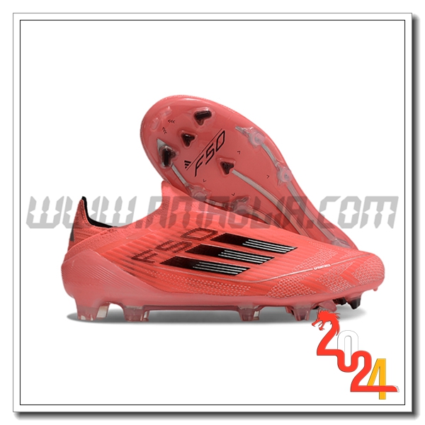 Adidas Scarpe Da Calcio F50 Elite Laceless FG Arancia/Rosa/Nero