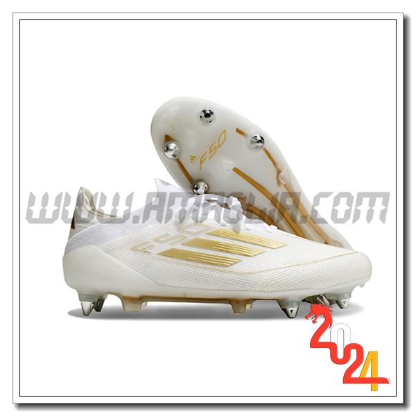 Adidas Scarpe Da Calcio F50 Elite SG Bianco/Giallo