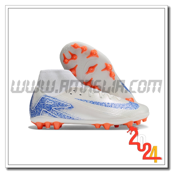 Nike Scarpe Da Calcio Mercurial Superfly 10 Academy Bianco/Blu/Arancia