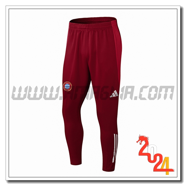 Pantaloni Allenamento Bayern Monaco Rosso 2024 2025 -02