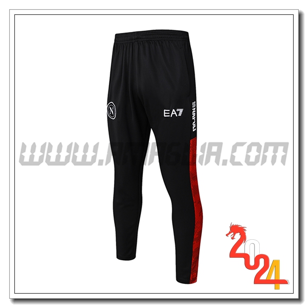 Pantaloni Allenamento SSC Napoli Nero/Rosso 2024 2025