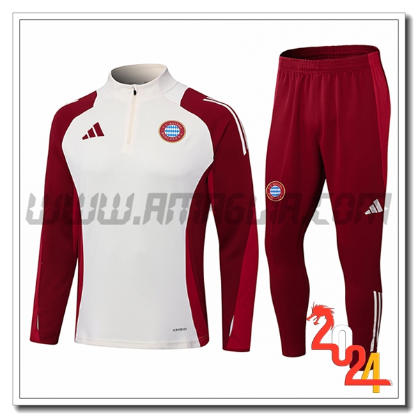 Tuta Allenamento Bayern Monaco Bianco/Rosso 2024 2025 -02