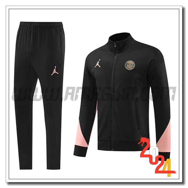 Tuta Allenamento Giacca PSG Nero/Rosa 2024 2025