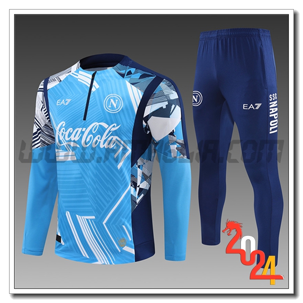 Tuta Allenamento SSC Napoli Bambino Blu 2024 2025