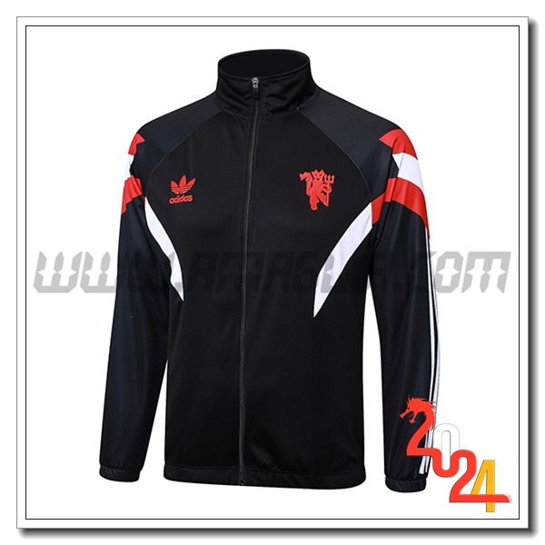 Giacca Calcio Manchester United Nero/Rosso/Bianco 2024 2025