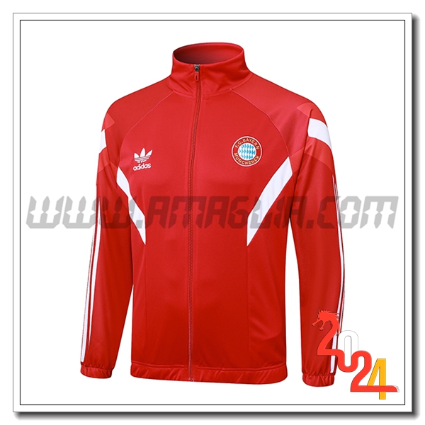 Giacca Calcio Bayern Monaco Rosso/Bianco 2024 2025