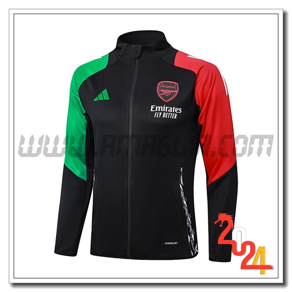 Giacca Calcio Arsenal Nero/Verde/Rosso 2024 2025