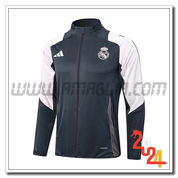 Giacca Calcio Real Madrid Grigio/Bianco 2024 2025