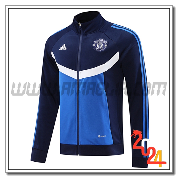 Giacca Calcio Manchester United Blu/Bianco 2024 2025