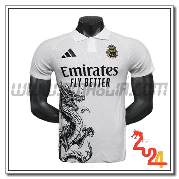 Maglia Calcio Real Madrid Edizione speciale 2024 2025 Bianco