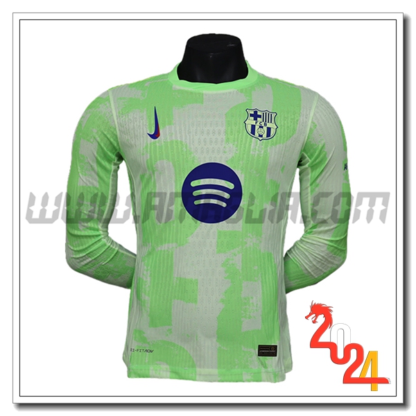 Terzo Maglia Calcio FC Barcellona Maniche lunghe 2024 2025