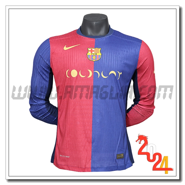 Prima Maglia Calcio FC Barcellona x Coldplay Maniche lunghe 2024 2025