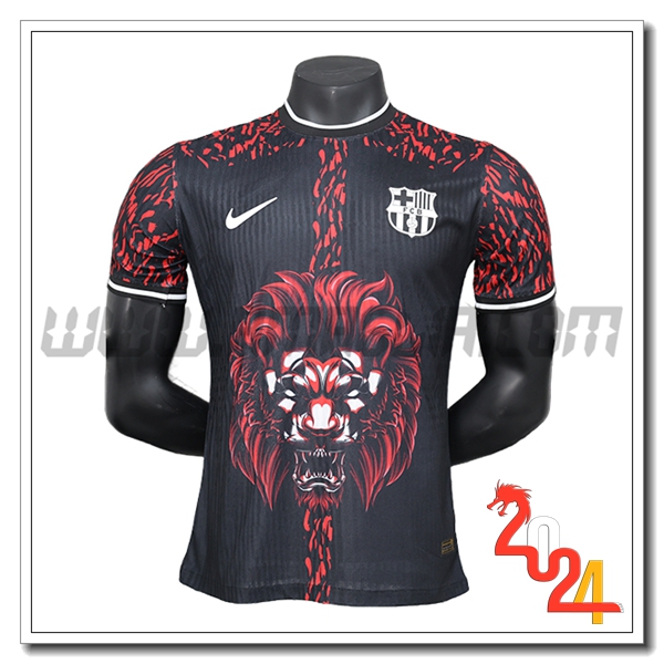 Maglia Calcio FC Barcellona Edizione speciale 2024 2025 Rosso Nero