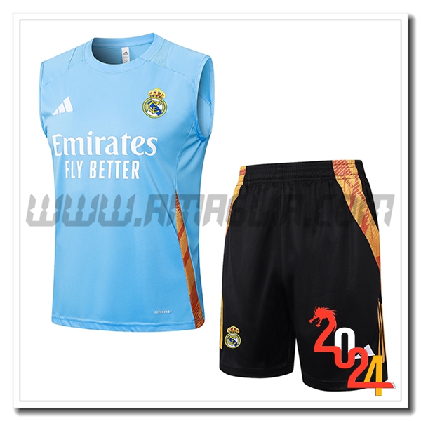Kit Canotta Allenamento Real Madrid Azzurro 2024 2025