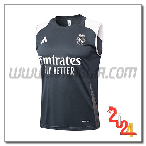 Canotta Allenamento Real Madrid Grigio 2024 2025