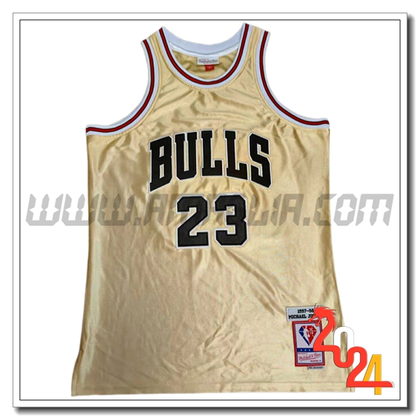 Maglia Chicago Bulls (JORDAN #23) 2024/25 Giallo/Nero -02
