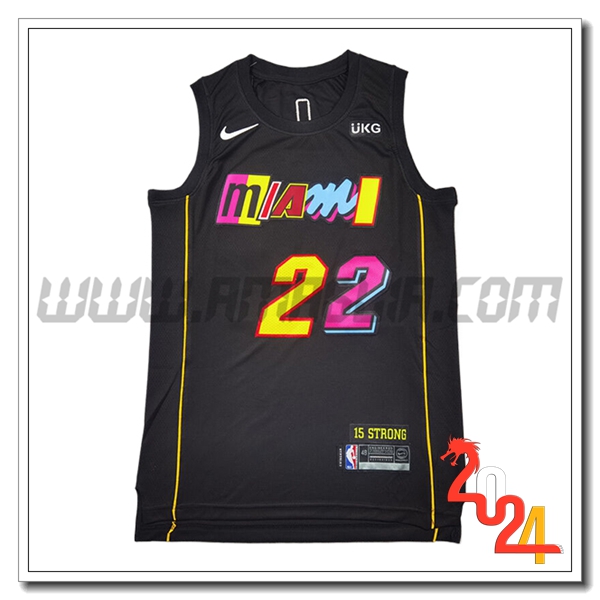Maglia Miami Heat (BUTLER #22) 2024/25 Nero/Giallo/Rosa