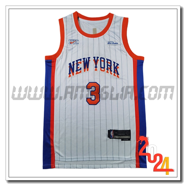 Maglia New York Knicks (HART #3) 2024/25 Bianco/Arancia/Blu