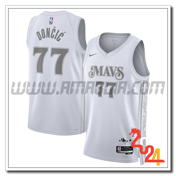 Maglia Charlotte Hornets (DONCIC #77) 2024/25 Bianco/Grigio