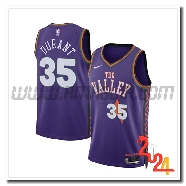 Maglia Phoenix Suns (DURANT #35) 2024/25 viola/Bianco