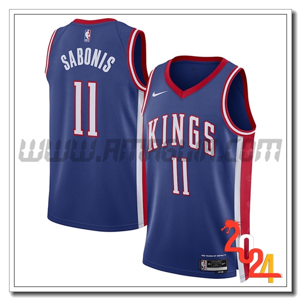 Maglia Sacramento Kings (SABONIS #11) 2024/25 Blu/Rosso/Bianco