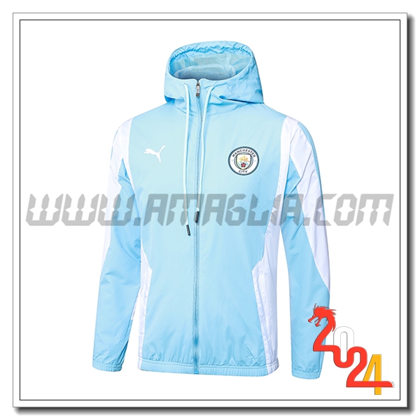Giacca A Vento Manchester City Blu/Bianco 2024 2025 -02