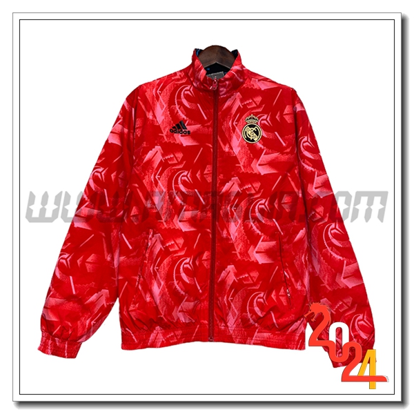 Giacca A Vento Real Madrid Rosso/Rosa 2024 2025