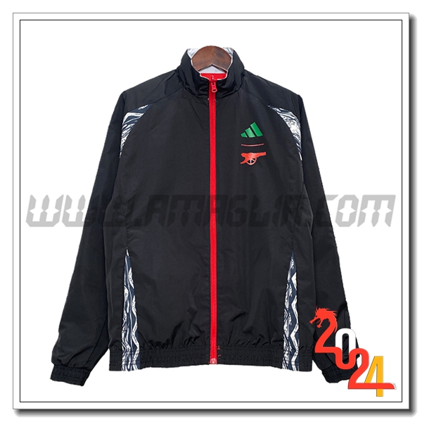 Giacca A Vento Arsenal Nero 2024 2025 -02