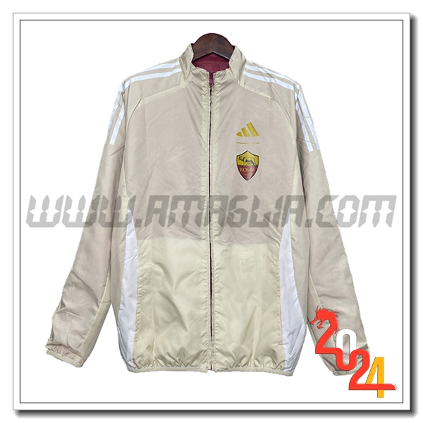Giacca A Vento AS Roma Beige/Bianco 2024 2025