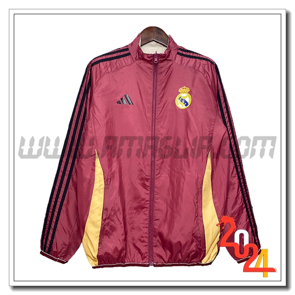 Giacca A Vento Real Madrid Rosso/Giallo 2024 2025