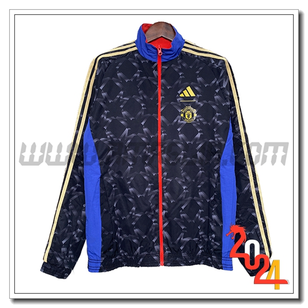 Giacca A Vento Manchester United Blu Scuro 2024 2025