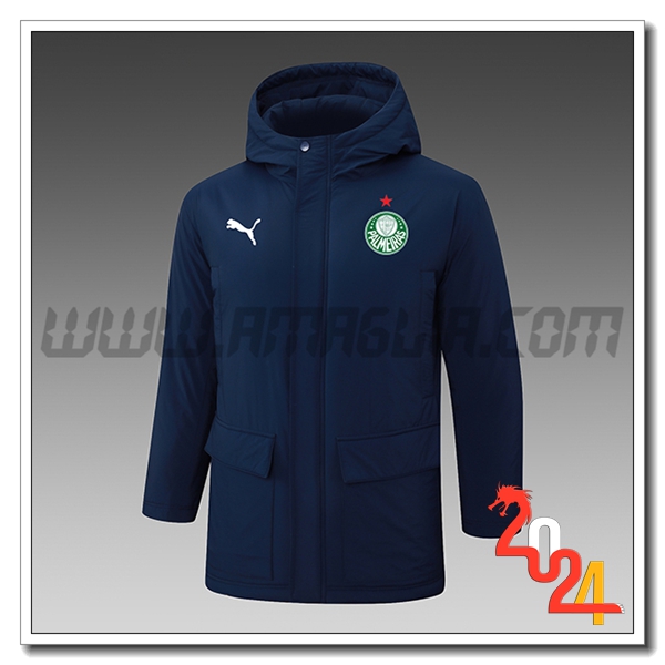 Tuta Piumino Con Cappuccio Palmeiras Blu Reale 2024 2025