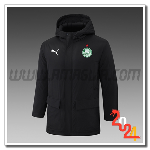 Tuta Piumino Con Cappuccio Palmeiras Nero 2024 2025