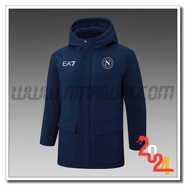 Tuta Piumino Con Cappuccio SSC Napoli Blu Reale 2024 2025