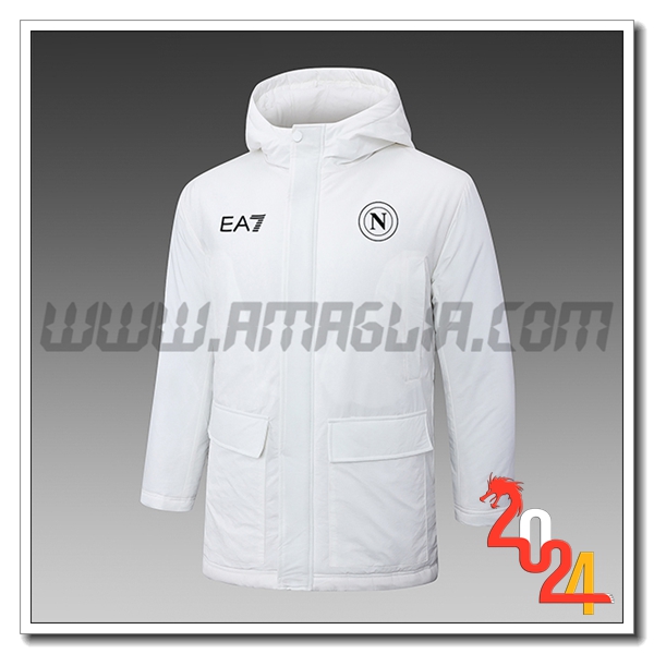 Tuta Piumino Con Cappuccio SSC Napoli Bianco 2024 2025