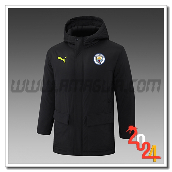 Tuta Piumino Con Cappuccio Manchester City Nero 2024 2025