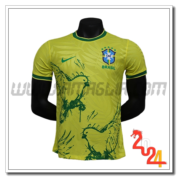 Maglia Squadra Bresil Edizione speciale 2024 2025 GIALLO