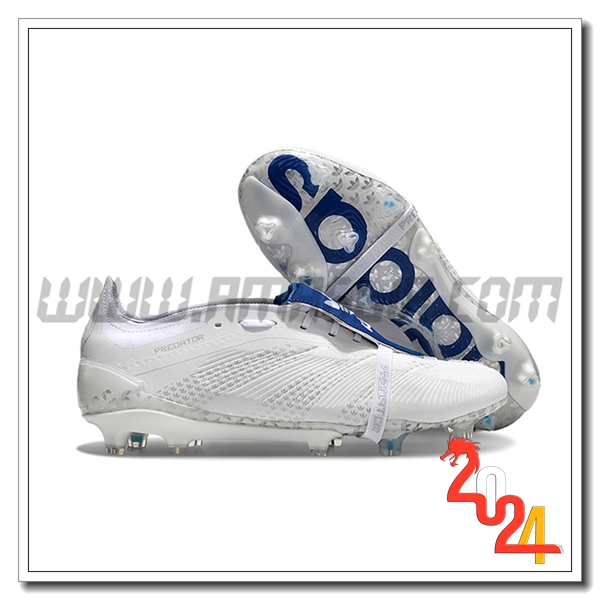 Adidas Scarpe Da Calcio Predator Elite Tongue FG Bianco/Blu