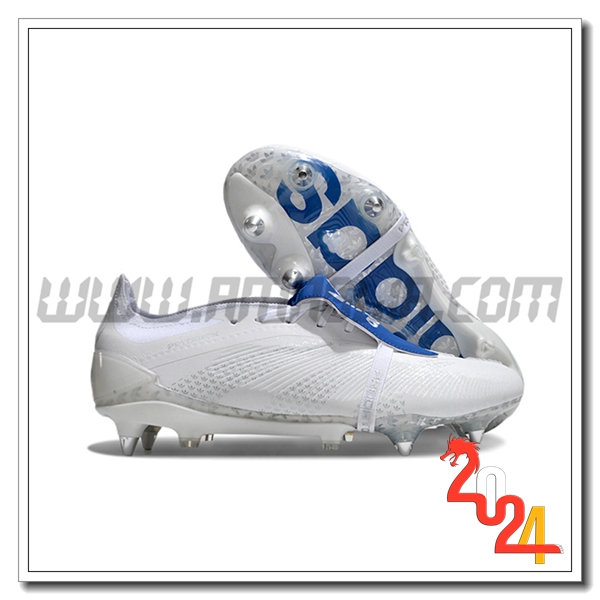 Adidas Scarpe Da Calcio Predator Elite Tongue SG Bianco/Blu