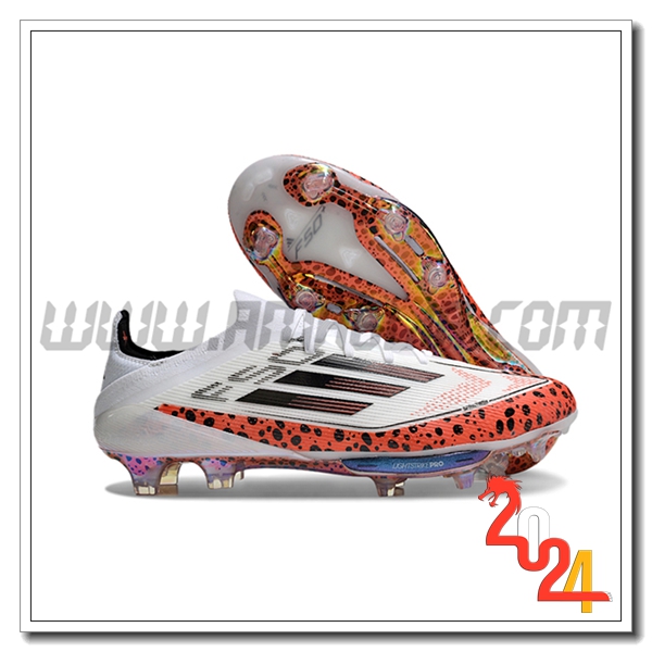 Adidas Scarpe Da Calcio F50+.1 FG Bianco/Nero/Arancia
