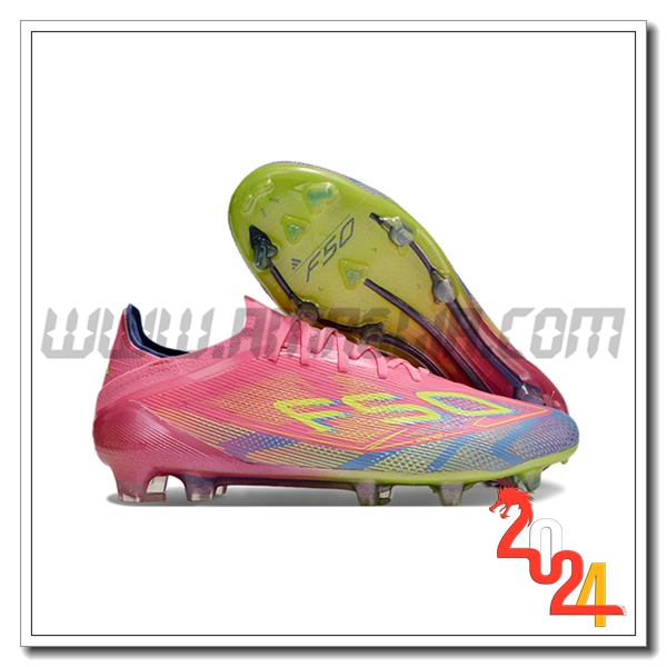 Adidas Scarpe Da Calcio F50 Elite FG Rosa/Grigio/Blu