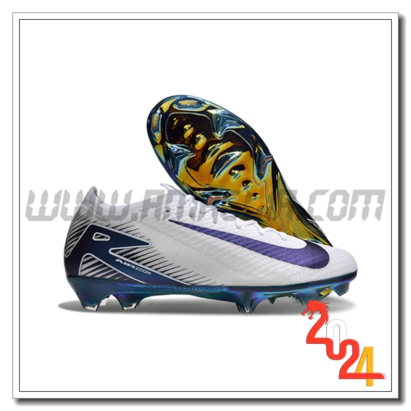 Nike Scarpe Da Calcio AIR Zoom Mercurial Vapor 16 Elite XXV FG Bianco/Blu/viola