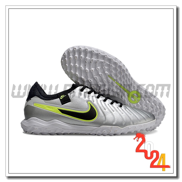Nike Scarpe Da Calcio Tiempo Legend X PRO TF Grigio/Nero/Verde