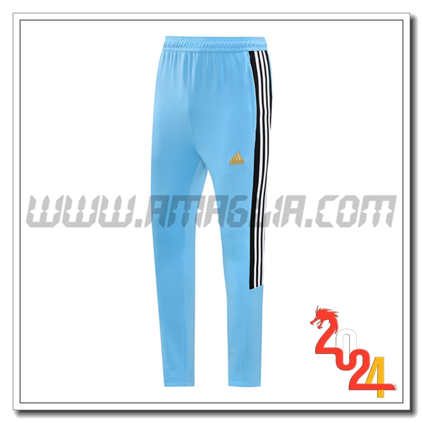 Pantaloni Allenamento Adidas Blu/Bianco/Nero 2024 2025