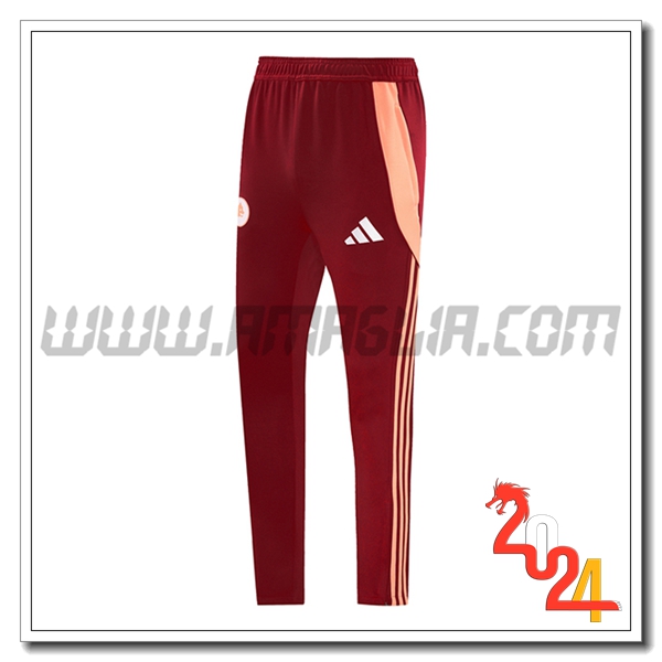 Pantaloni Allenamento AS Roma Rosso/Arancia 2024 2025