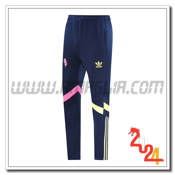 Pantaloni Allenamento Juventus Blu/Giallo/Rosa 2024 2025
